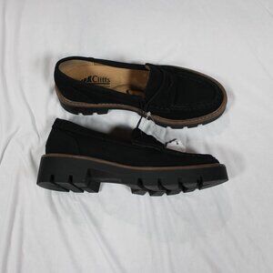 Cliffs by White Mountain Grafton Black Loafers Size 5.5 NWOB